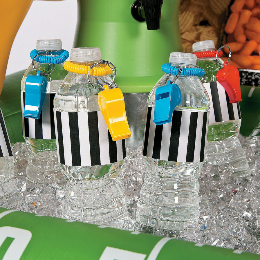 Referee Water Bottle Favor Ideas with Free Printable Fun365